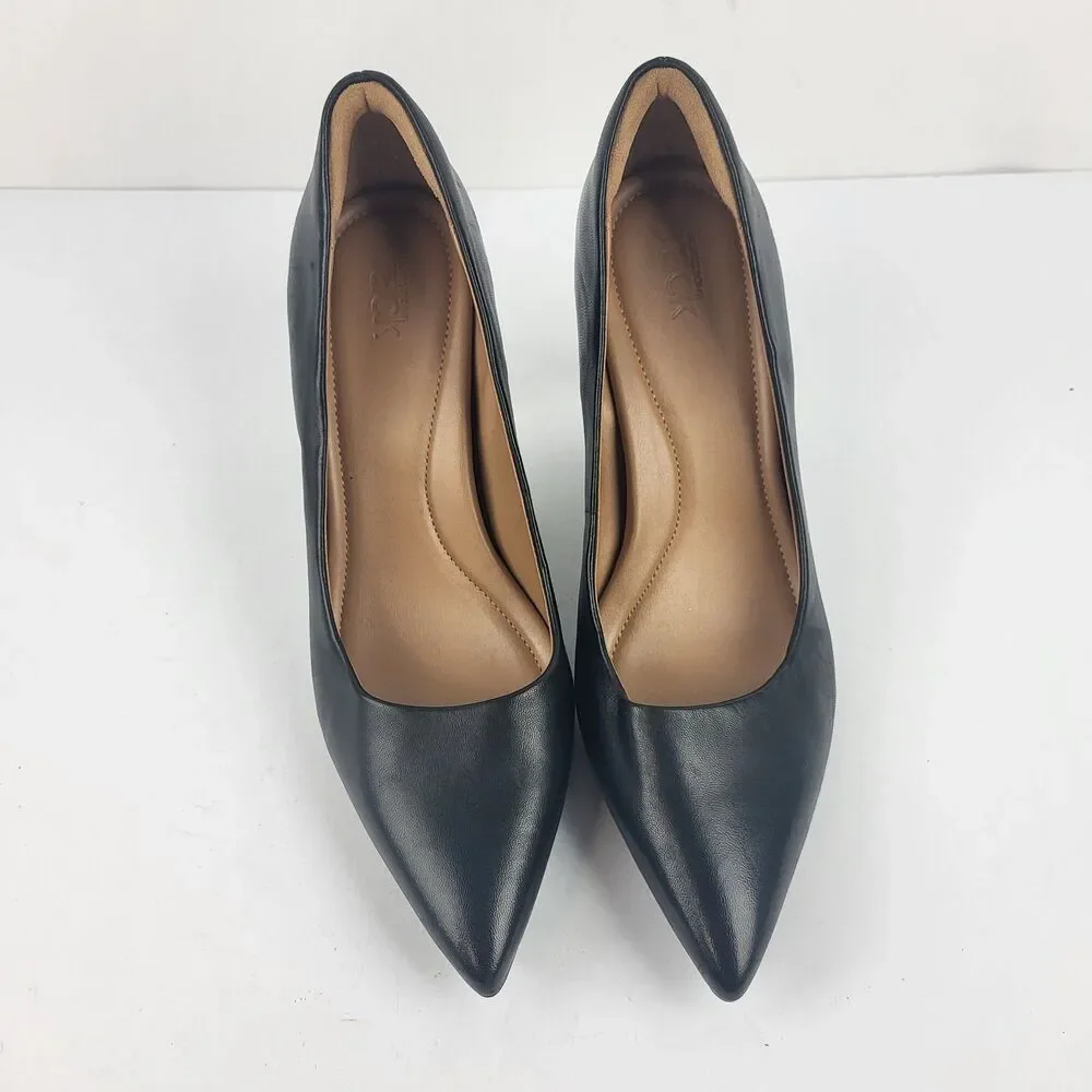 Nordstrom Rack Women's Paige Black Leather Pump Classic Size 11M